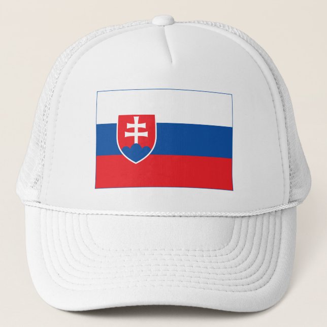 Slovakia Flag Trucker Hat (Front)