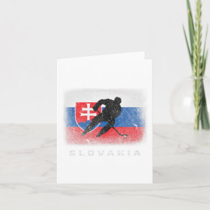 Slovakia Ice Hockey Slovak Flag  Card