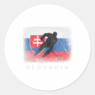 Slovakia Ice Hockey Slovak Flag Classic Round Sticker