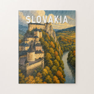 Slovakia Illustration Travel Art Vintage Jigsaw Puzzle