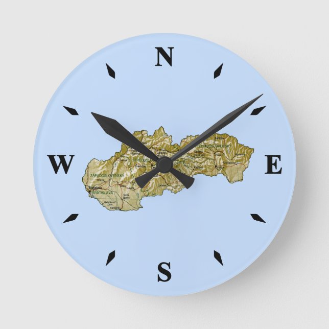Slovakia Map Clock (Front)