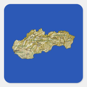 Slovakia Map Sticker