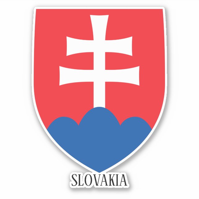 Slovakia National Coat Of Arms Patriotic (Front)