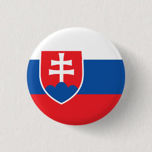 Slovakia National Flag 3 Cm Round Badge