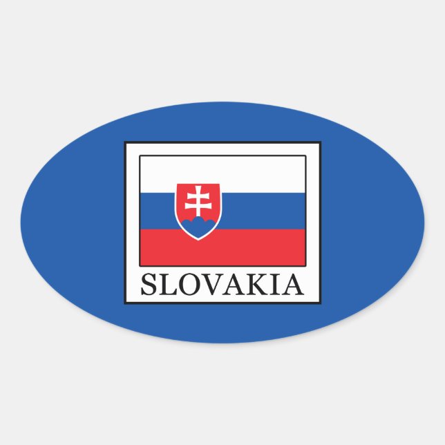 Slovakia Oval Sticker (Front)