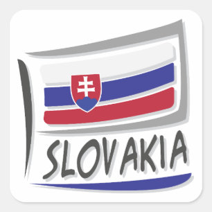 Slovakia Pride X Flag Square Sticker