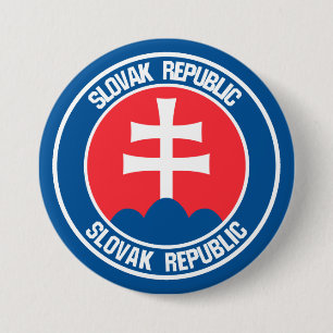 Slovakia Round Emblem 7.5 Cm Round Badge