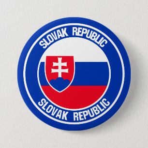 Slovakia Round Emblem 7.5 Cm Round Badge
