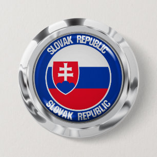 Slovakia Round Emblem 7.5 Cm Round Badge