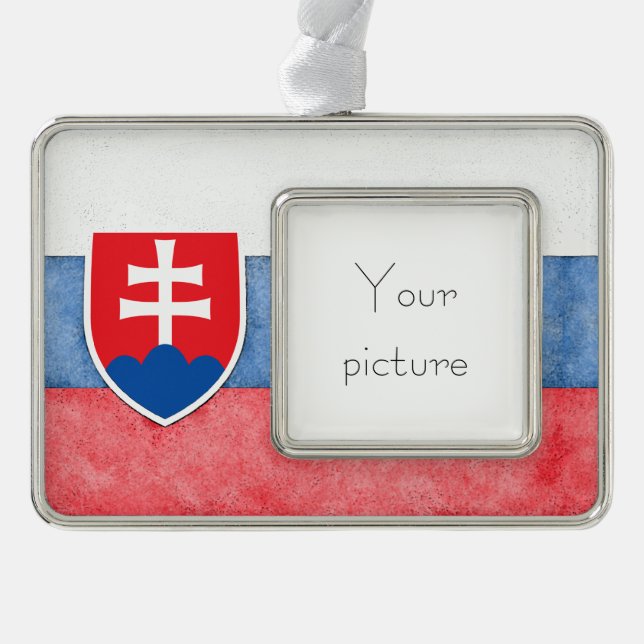 Slovakia Silver Plated Framed Ornament (Front)