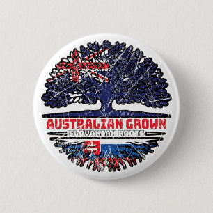 Slovakia Slovakian Australian Australia Tree Roots 6 Cm Round Badge