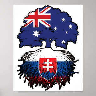 Slovakia Slovakian Australian Australia Tree Roots Poster