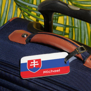 Slovakia Slovakian Flag Emblem Europe Luggage Tag