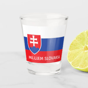 Slovakia Slovakian Flag Emblem Europe Shot Glass