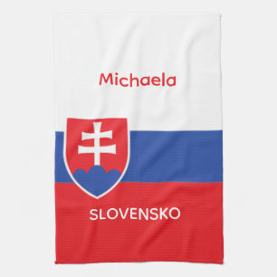 Slovakia Slovakian Flag Emblem Europe Tea Towel