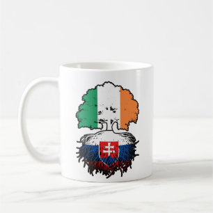 Slovakia Slovakian Irish Ireland Tree Roots Flag Coffee Mug