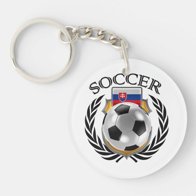 Slovakia Soccer 2016 Fan Gear Key Ring (Front)