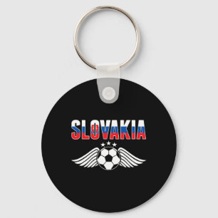 Slovakia Soccer Fans Jersey - Slovak Flag Footbyll Key Ring
