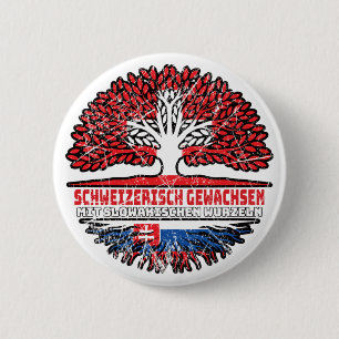 Slovakia Swiss tree root 6 Cm Round Badge