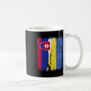 Slovakia Ukraine Half Flag Slovakian Ukrainian Her Coffee Mug