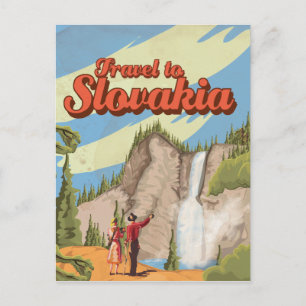 Slovakia Vintage Travel Poster Postcard
