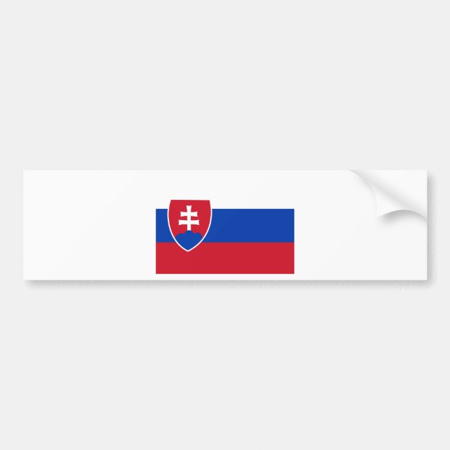 Slovakian Flag Bumper Sticker (Front)