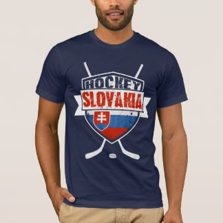 Slovakian Hockey Logo, With Back Print T-Shirt