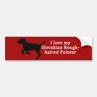 Slovakian Rough-haired Pointer Dog Love Bumper Sticker