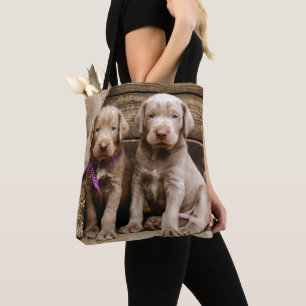 Slovakian Rough Haired Pointer Puppies Tote Bag