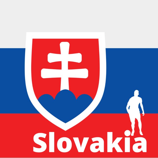 Slovakian soccer  square sticker (Creator Uploaded)