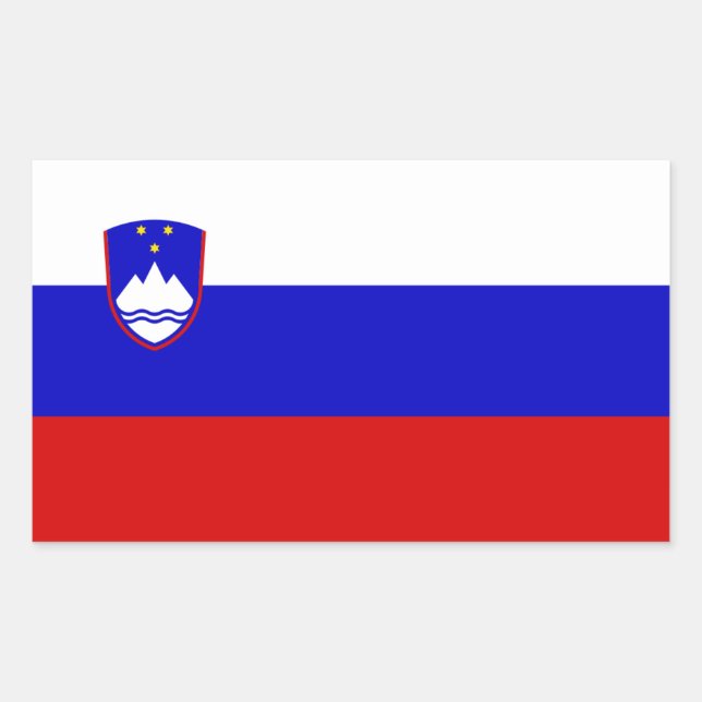Slovene Flag, Flag of Slovenia Rectangular Sticker (Front)