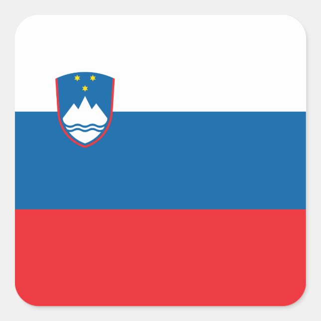 Slovene Flag Square Sticker (Front)
