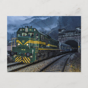 Slovenia / Austria: Diesel at border tunell. Postcard