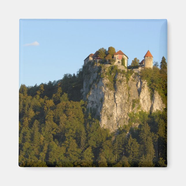 Slovenia, Bled, Lake Bled, Bled Castle on Magnet (Front)