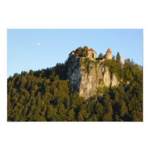 Slovenia, Bled, Lake Bled, Bled Castle on Photo Print
