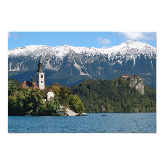 Slovenia, Bled, Lake Bled, Bled Island, Bled 2 Photo Print (Front)