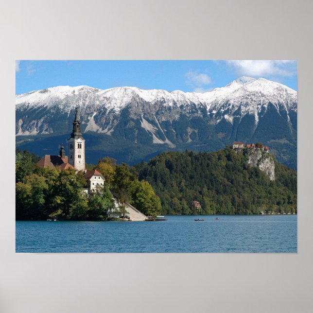 Slovenia, Bled, Lake Bled, Bled Island, Bled 2 Poster (Front)