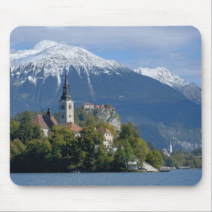 Slovenia, Bled, Lake Bled, Bled Island, Bled Mouse Pad