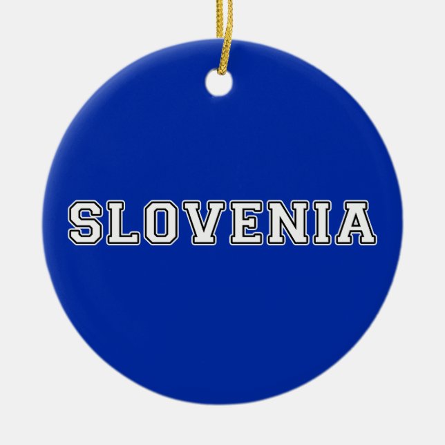Slovenia Ceramic Ornament (Front)