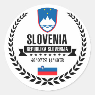 Slovenia Classic Round Sticker