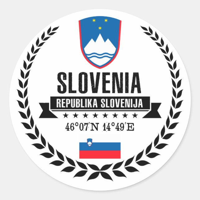Slovenia Classic Round Sticker (Front)