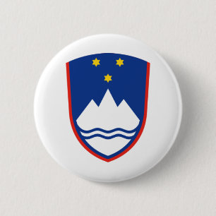 slovenia coat of arms 6 cm round badge