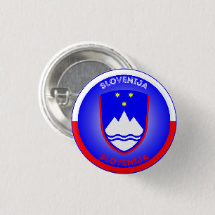 Slovenia Coat of Arms Circle Shape  3 Cm Round Badge