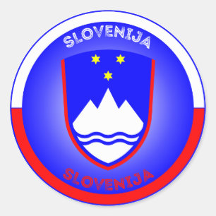 Slovenia Coat of Arms Circle Shape Classic Round Sticker