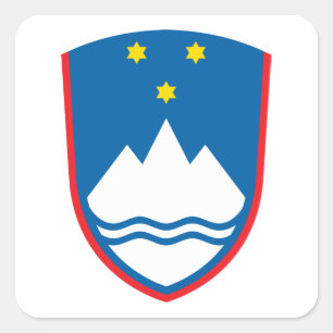 Slovenia Coat of Arms Square Sticker