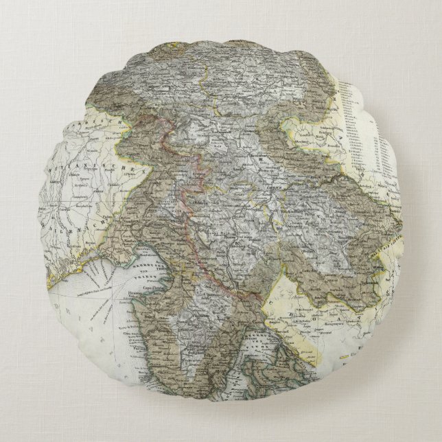 Slovenia, Croatia Round Cushion (Front)
