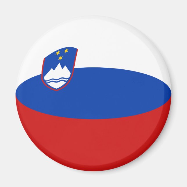 Slovenia Fisheye Flag Magnet (Front)