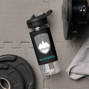 Slovenia Fitness & Slovenian coat of arms / flag Water Bottle