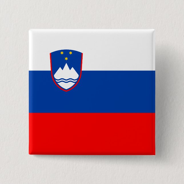 Slovenia Flag 15 Cm Square Badge (Front)