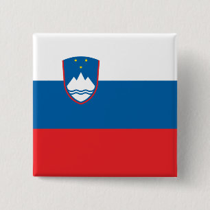 Slovenia Flag 15 Cm Square Badge
